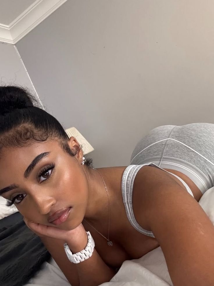 Elegant curvy woman with calm dominant expression