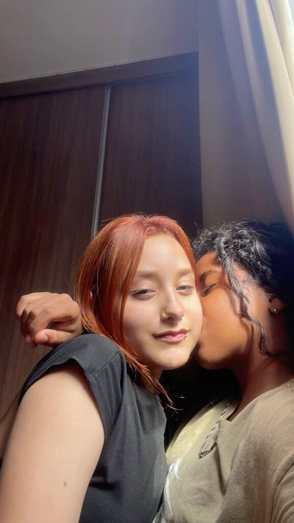 Girls on girls chat UK profile featuring two confident women Lesbian phone chat UK female duo portrait Women seeking women chat profile with casual style