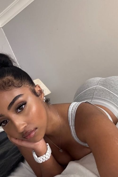 Elegant curvy woman with calm dominant expression